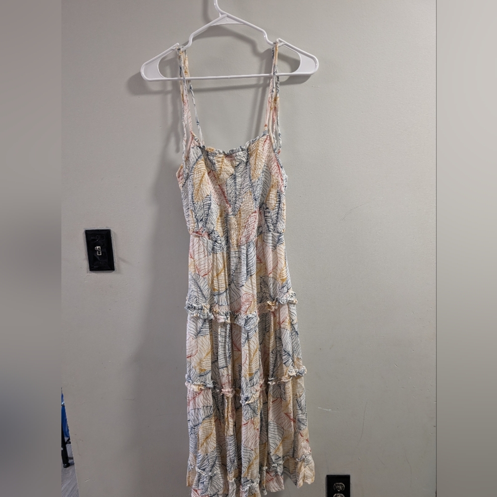 Sim and Sam, dress, M, yellow blue, long